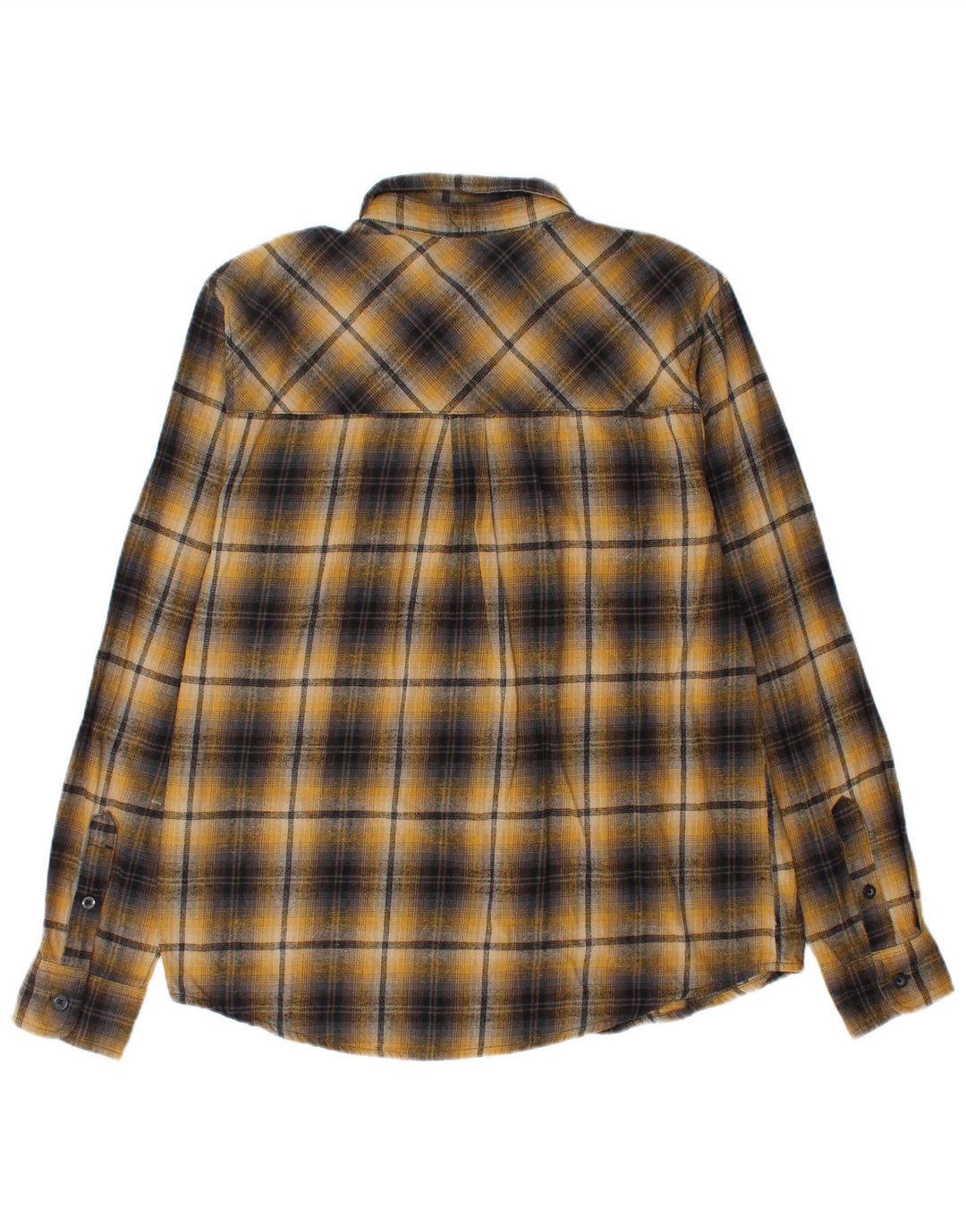 Camisa de flanela masculina Mountain Warehouse grande algodão xadrez amarelo