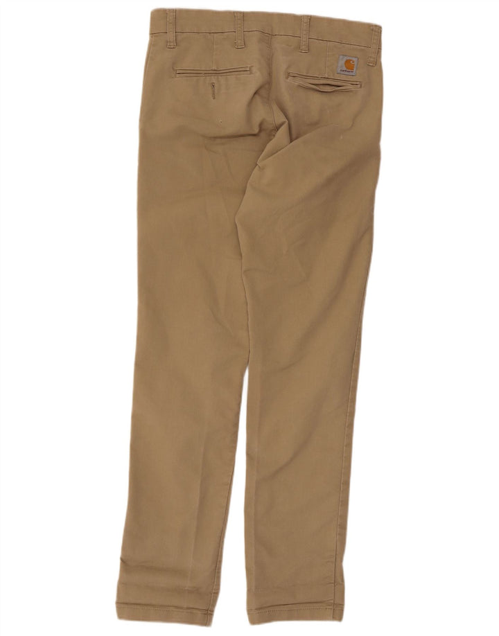 Carhartt Mens Slim Chino Calças W30 L32 Poliéster Bege