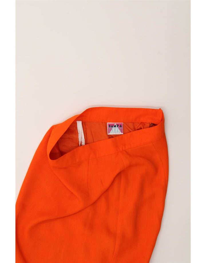 VINTAGE Womens Pencil Skirt W28 Medium Orange Vintage Vintage and Second-Hand Vintage from Messina Hembry 