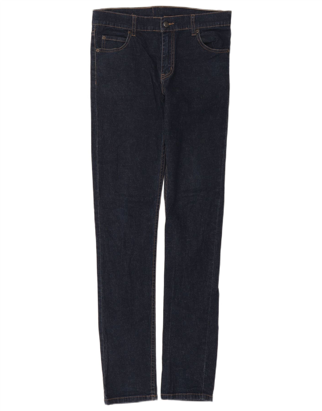 Jeans justos femininos baratos de segunda-feira W30 L34 algodão azul marinho