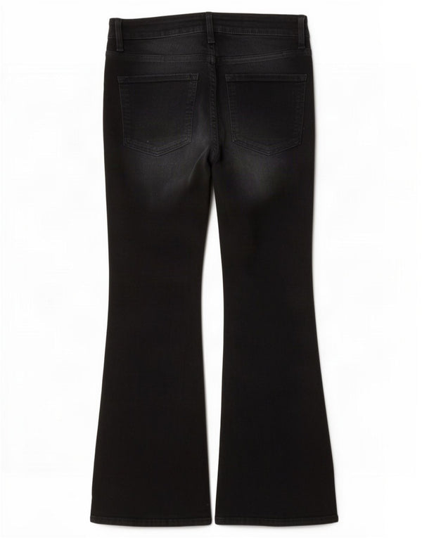 Marks & Spencer Feminino The Eva Bootcut Jeans Reino Unido 10 Pequeno W28 L28 Preto