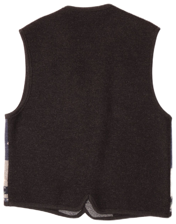 Suéter cardigã masculino sem mangas Giesswein UE 58 2XL azul marinho Fair Isle