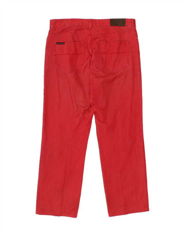 GANT Womens Regular Casual Trousers W36 L31 Red Cotton Vintage Gant and Second-Hand Gant from Messina Hembry 