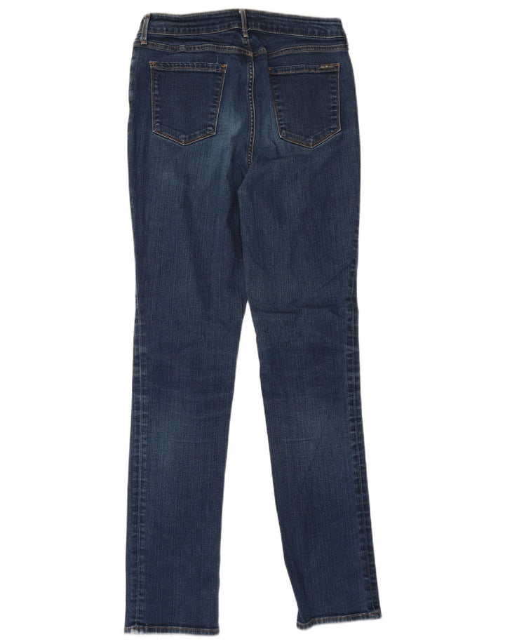 Calça jeans feminina Eddie Bauer ligeiramente curvilínea reta EUA 10 grande W30 L33 azul