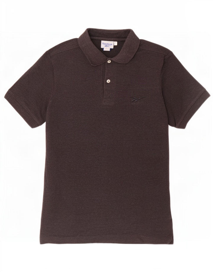 Polo masculino Reebok pequeno algodão marrom