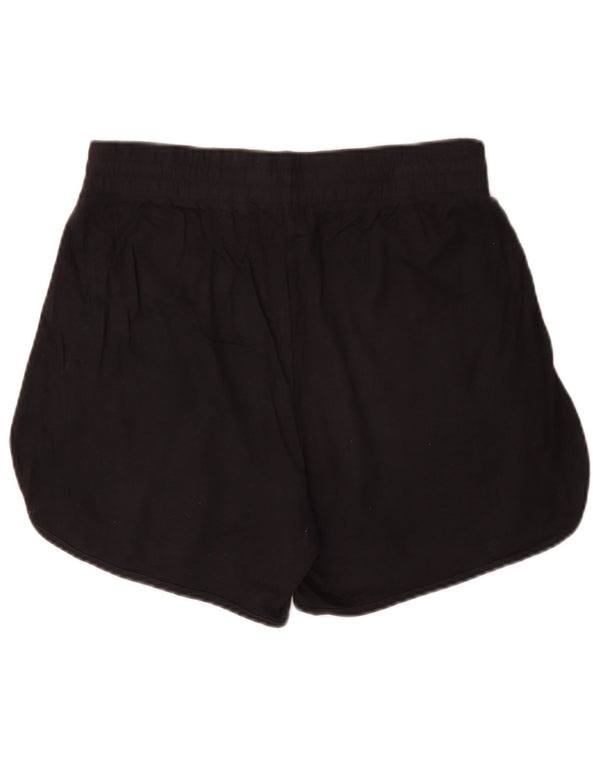 Shorts esportivos gráficos femininos Hugo Boss UK 14 algodão preto médio