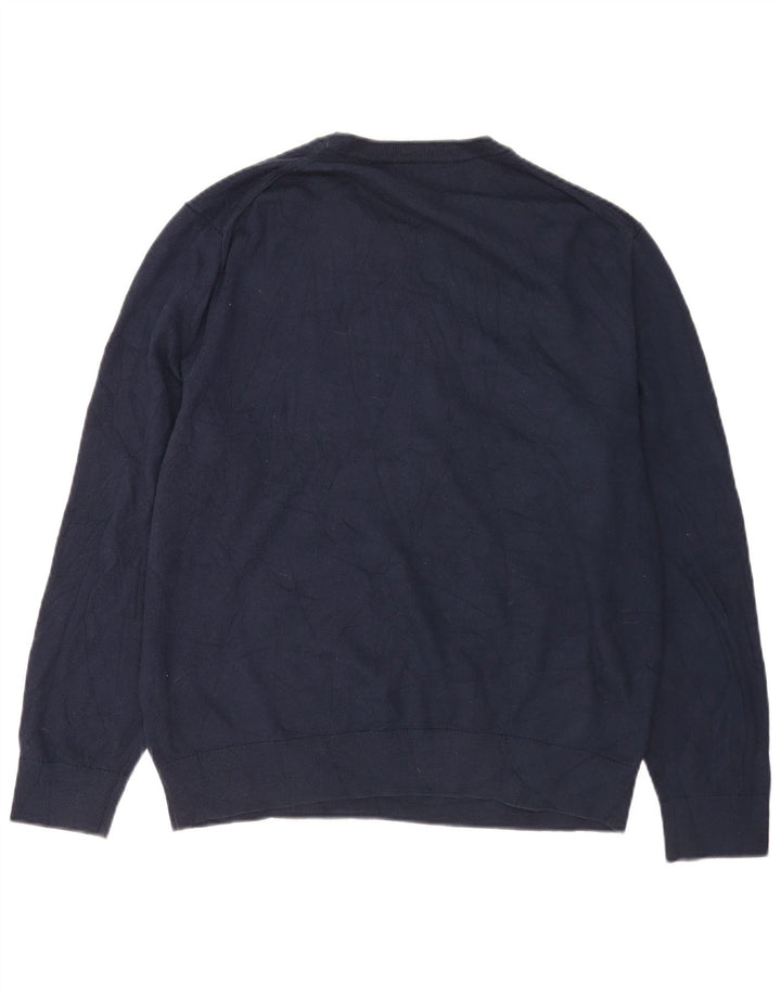Suéter masculino Nautica com gola redonda grande azul marinho