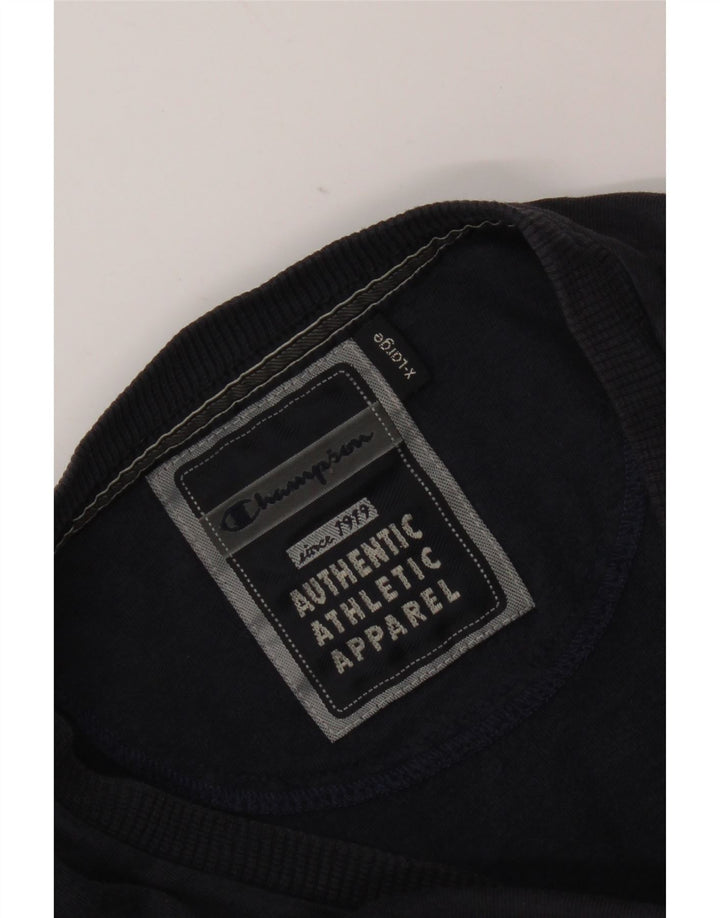 Campeão Masculino Top Manga Longa XL Azul Marinho