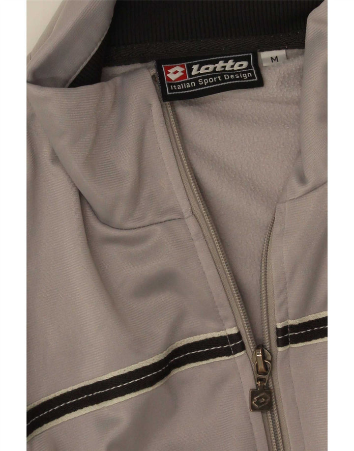 Lotto Mens Regular Fit Tracksuit Top Jacket Medium Grey Colourblock