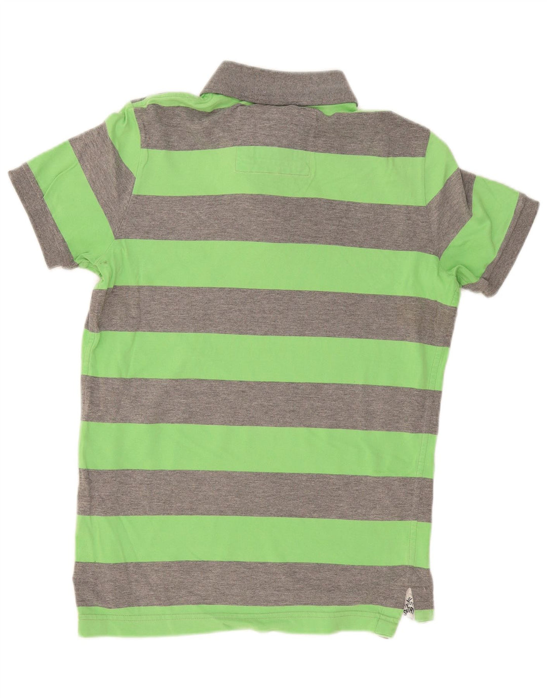 Camisa polo masculina Superdry algodão listrado verde médio