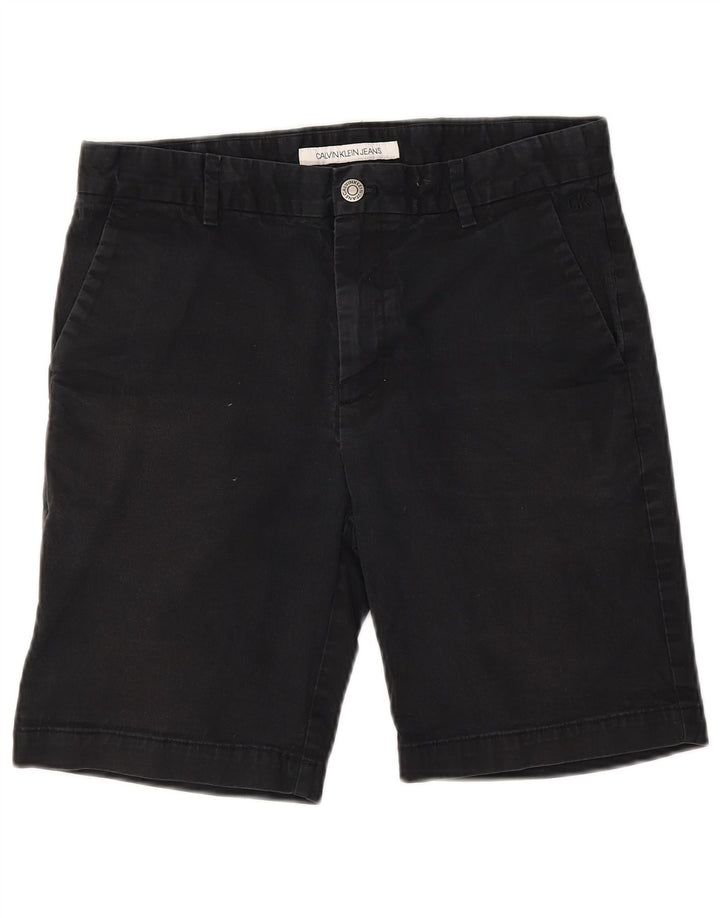 Calvin Klein Mens Chino Shorts W30 Médio Algodão Azul Marinho