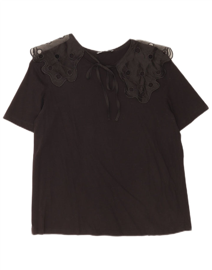 Blusa feminina Zara UK 10 pequena preta