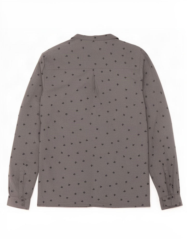 Blusa feminina Rohan Reino Unido 10 poliéster floral cinza pequeno