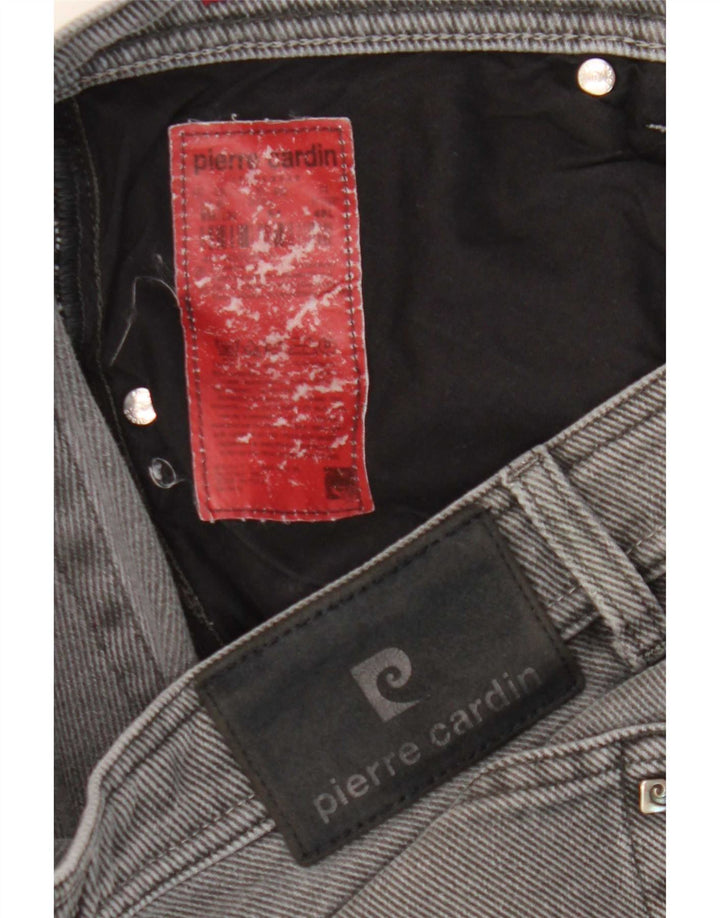 Pierre Cardin Mens Straight Jeans W38 L27 Cinza Algodão