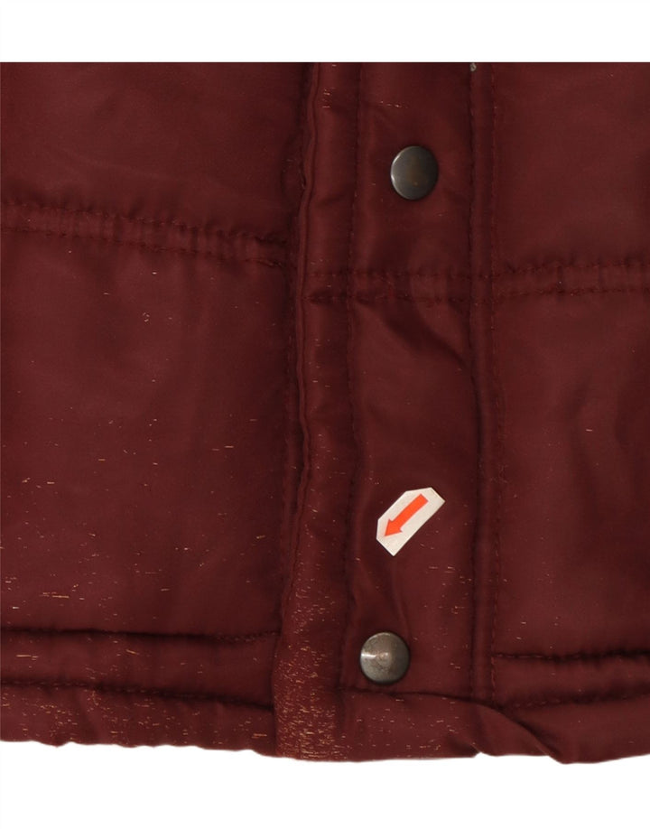 Colete acolchoado masculino vintage UK 38 bloco colorido marrom médio
