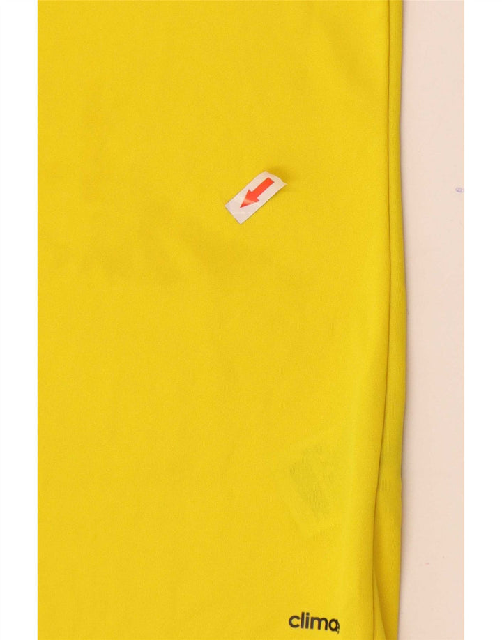 Adidas Mens Climalite Camiseta Top Pequeno Poliéster Amarelo