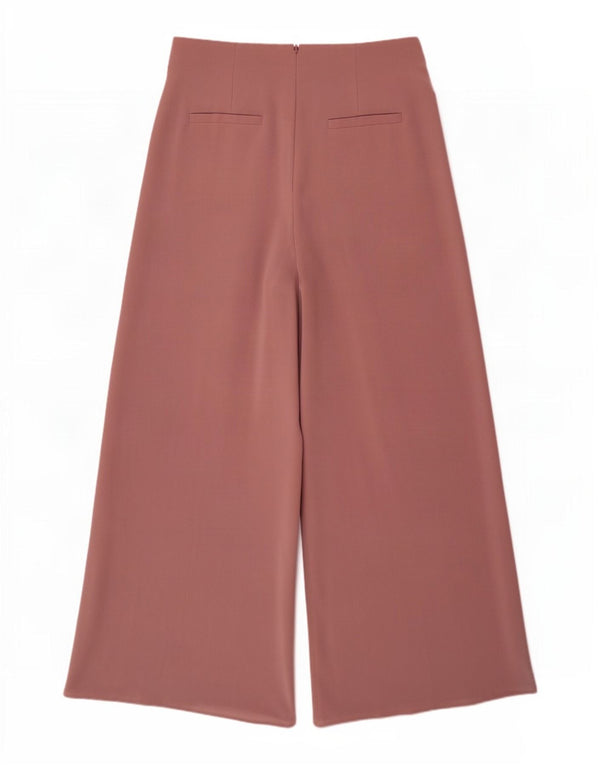 Topshop Womens High Waist Casual Trousers UK 10 Small W26 L25 Brown