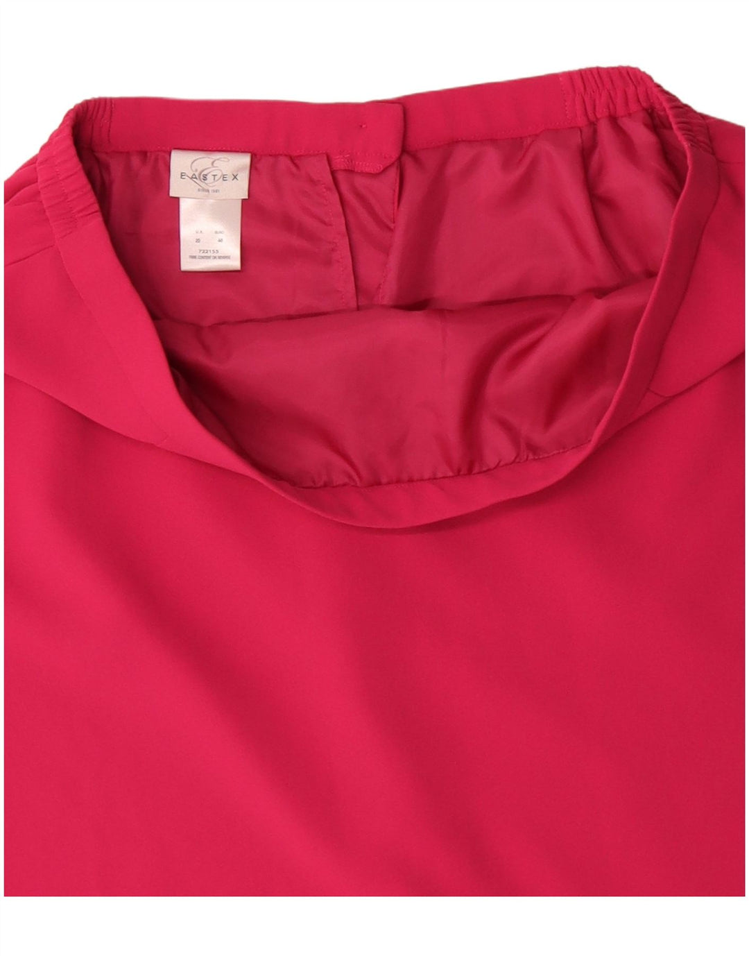 Saia lápis feminina Eastex EU 46 XL W36 poliéster rosa