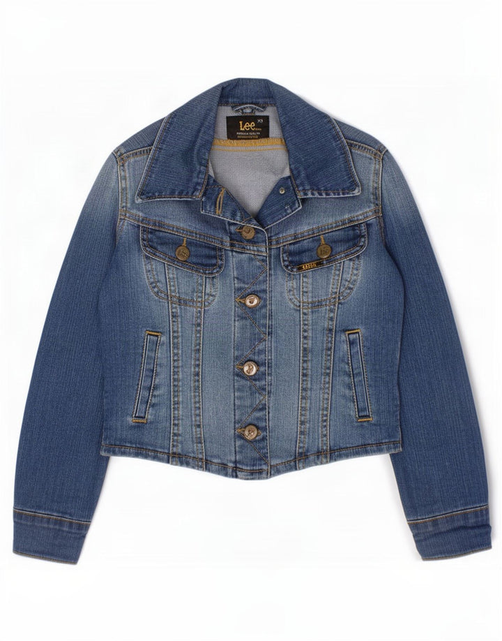 Jaqueta jeans Lee Girls 7-8 anos XS azul algodão