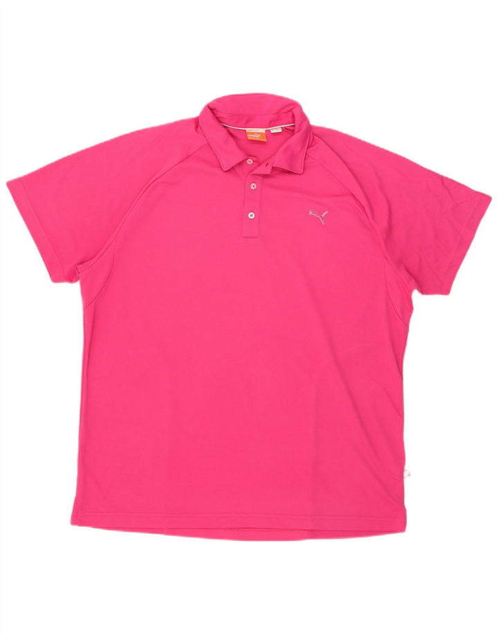 Camisa polo masculina Puma XL rosa poliéster
