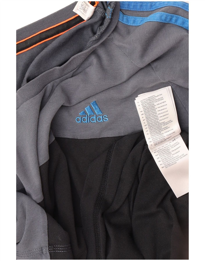 Camiseta masculina Adidas Top médio preto colorblock algodão