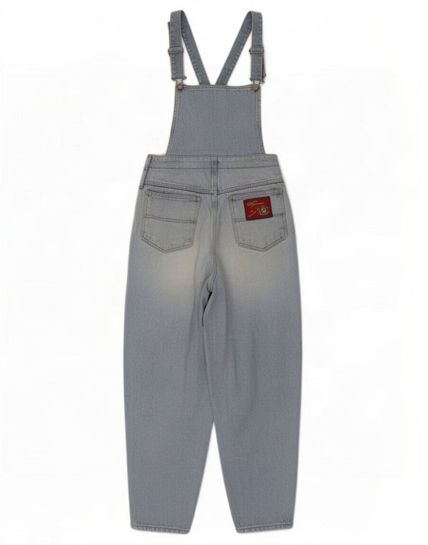 Macacão feminino vintage solto jeans grande W32 L30 algodão azul