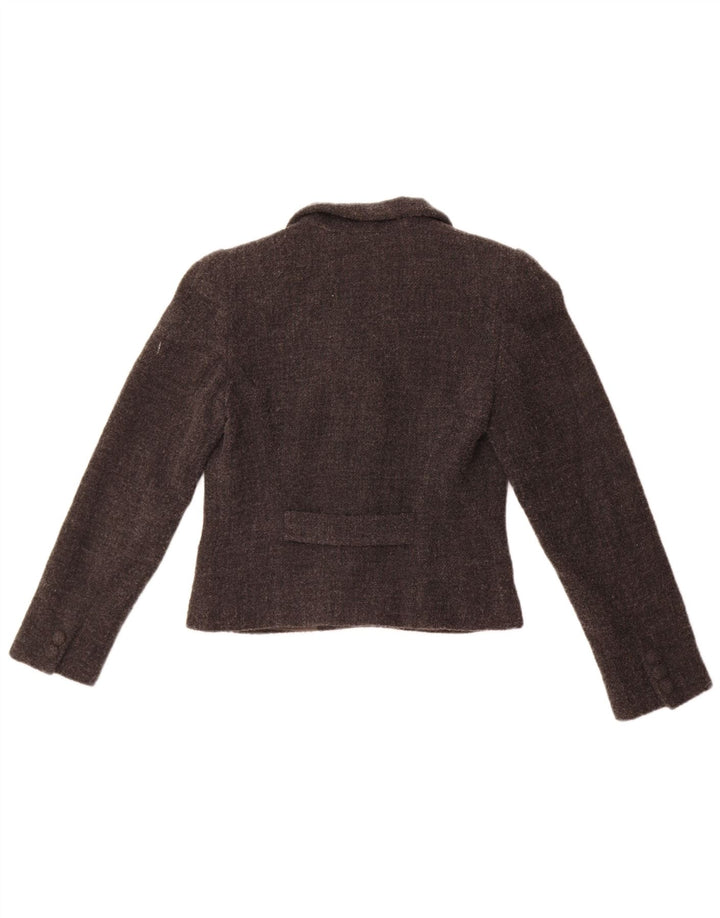 Jaqueta blazer feminina de 5 botões Max & Co. Reino Unido 12 lã cinza médio