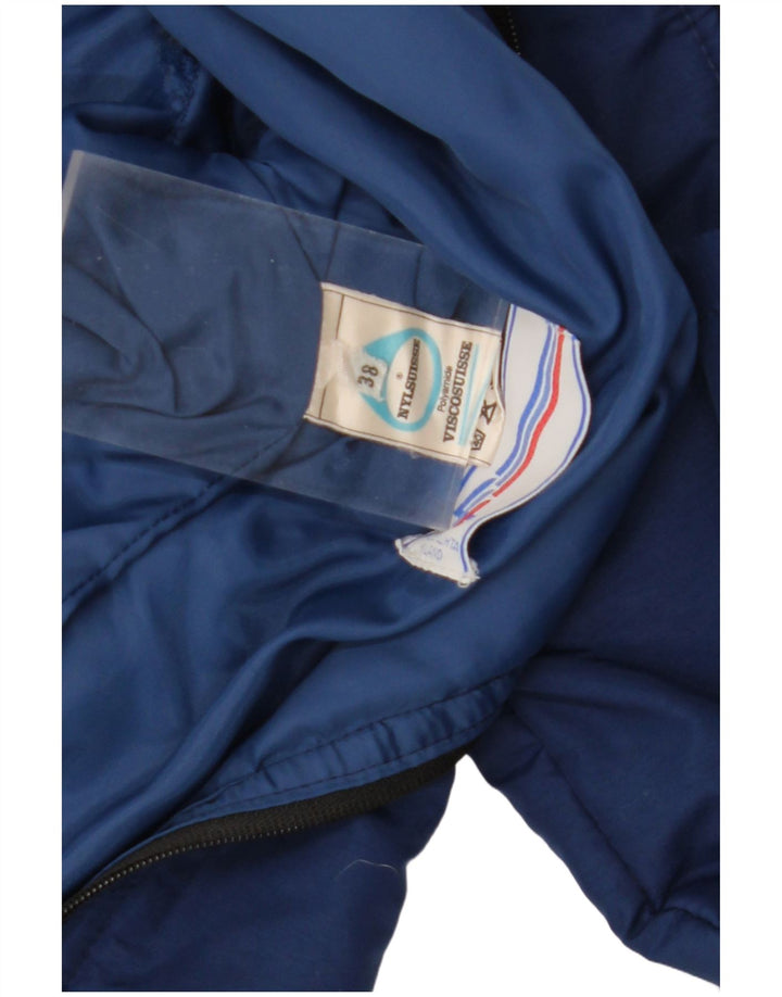 Jaqueta corta-vento feminina NYLSUISSE com capuz EU 38 médio azul marinho viscose