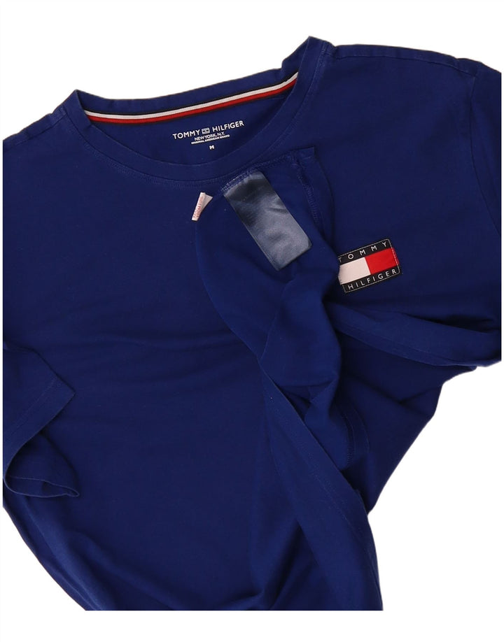 Camiseta masculina TOMMY HILFIGER de algodão azul médio