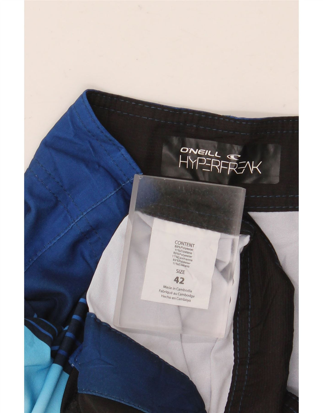 Shorts de natação masculino O'Neill 2XL poliéster listrado multicolorido