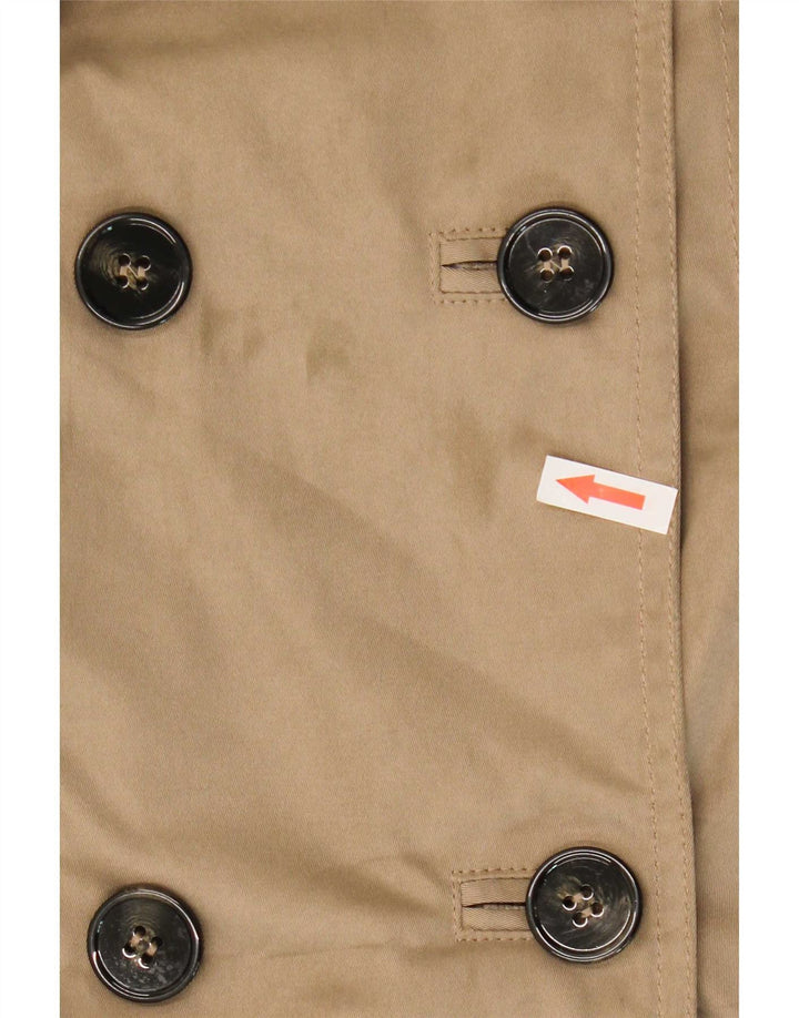 Casaco impermeável feminino Marks & Spencer Autograph Reino Unido 14 grande bege
