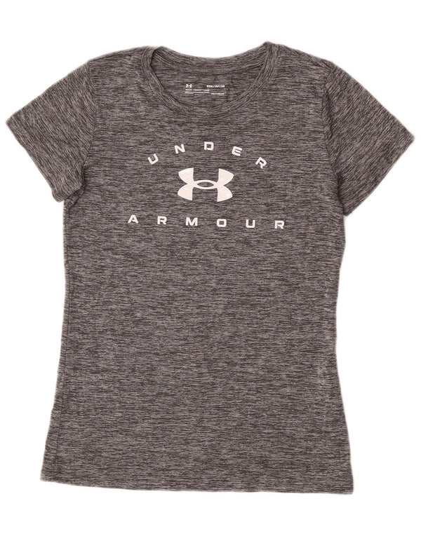 Camiseta feminina Under Armour Heat Gear Graphic UK 6 XS cinza manchado
