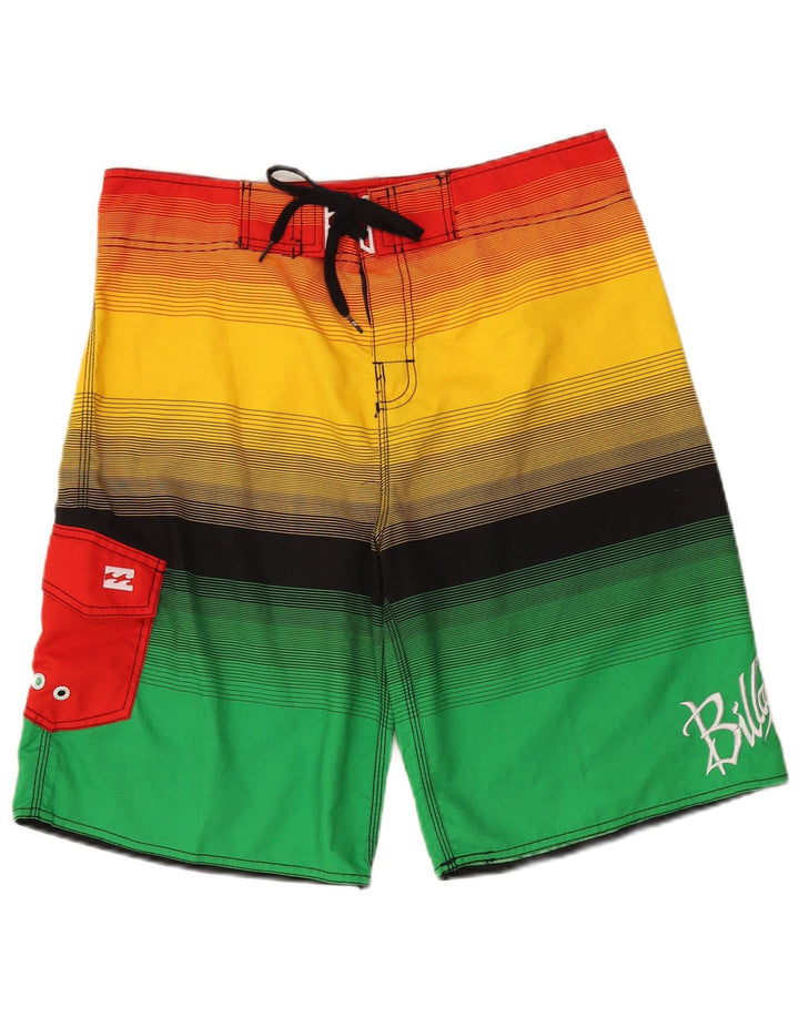 Billabong Mens Graphic Natação Shorts Grande Listrado Multicolorido