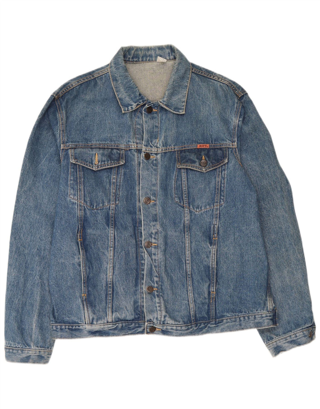 Jaqueta jeans masculina Ritt UK 40 grande algodão azul