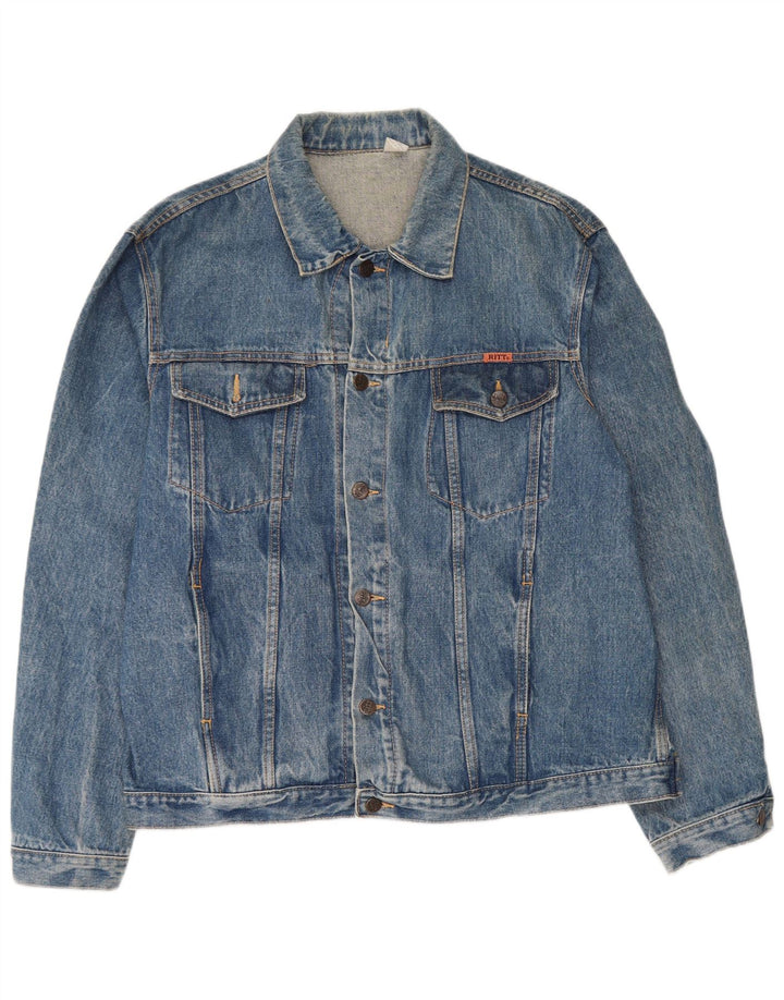 Jaqueta jeans masculina Ritt UK 40 grande algodão azul