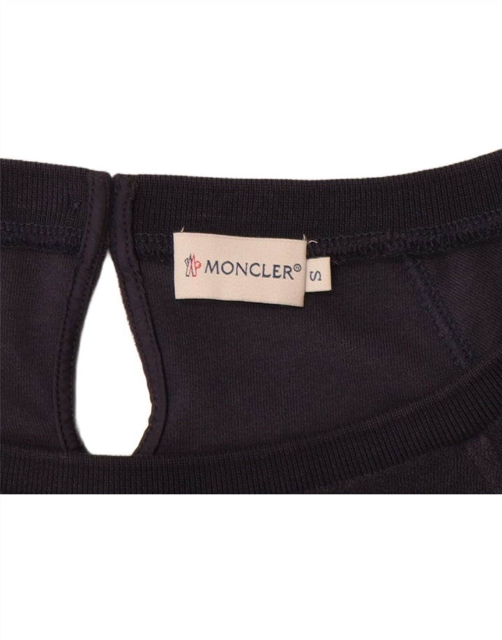 Macacão feminino de veludo MONCLER Reino Unido 10 pequeno algodão azul marinho