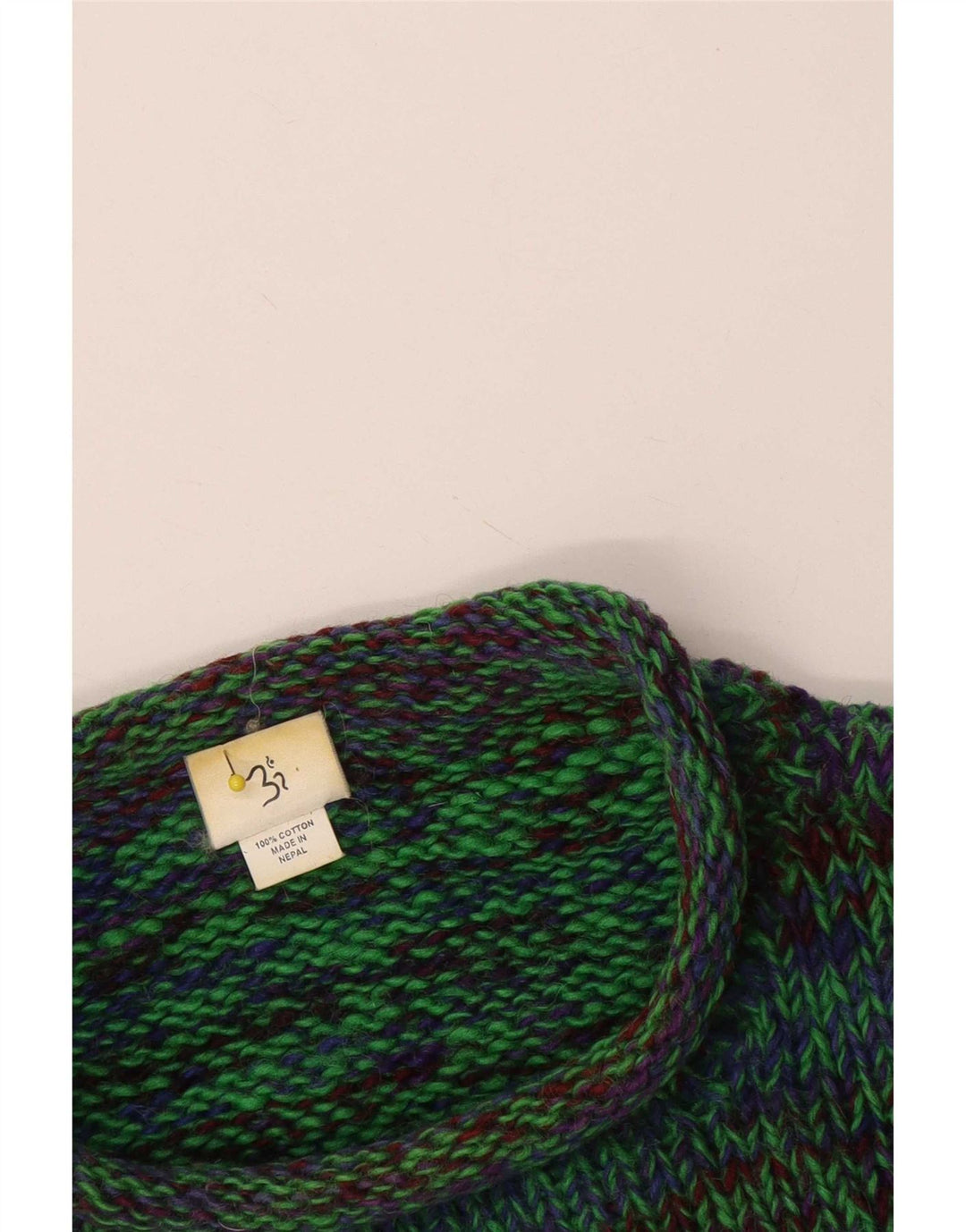 Suéter masculino Legend com gola redonda e algodão manchado verde médio