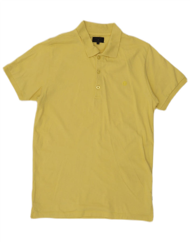 Camisa polo masculina Jack & Jones médio algodão amarelo