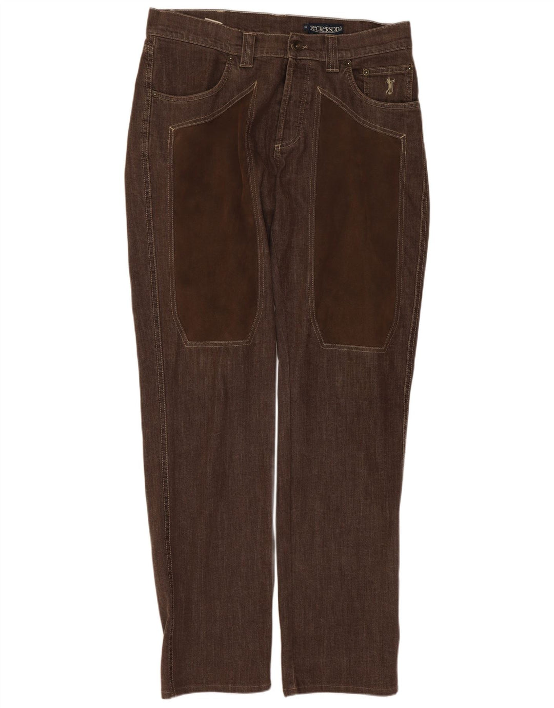 Jeans Jeckerson masculino regular W30 L32 algodão marrom