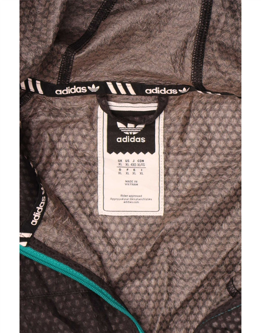 Adidas Mens Hooded Rain Jacket UK 42 XL Preto Poliéster