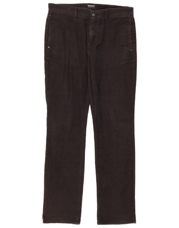 Calça masculina Timberland Slim Corduroy W33 L34 Algodão Preto
