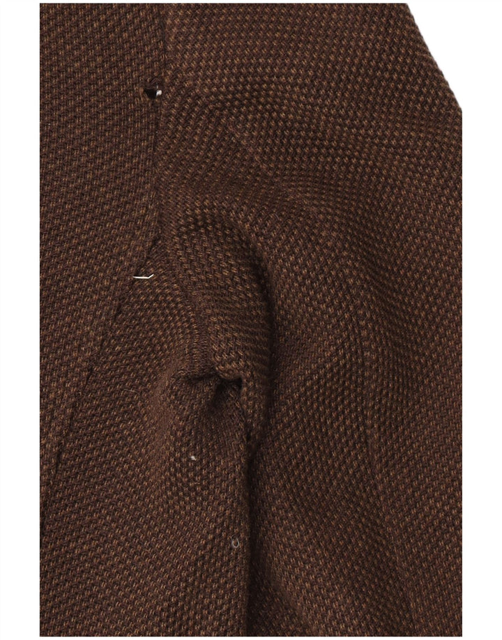 Jaqueta blazer masculina Massimo Dutti com 2 botões Reino Unido 42 XL algodão marrom