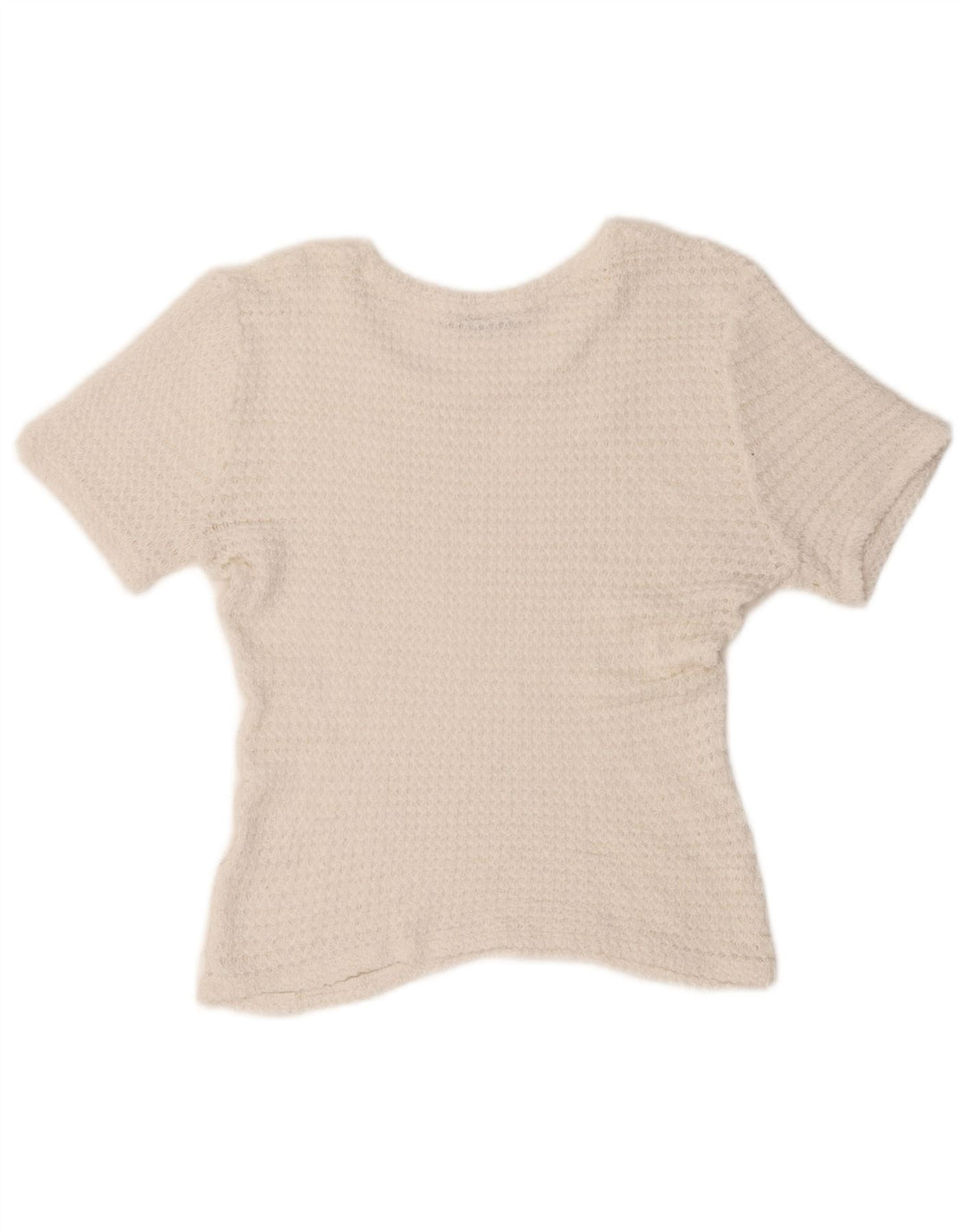 Blusa feminina Zara Trafaluc Knit Top UK 14 Médio Branco