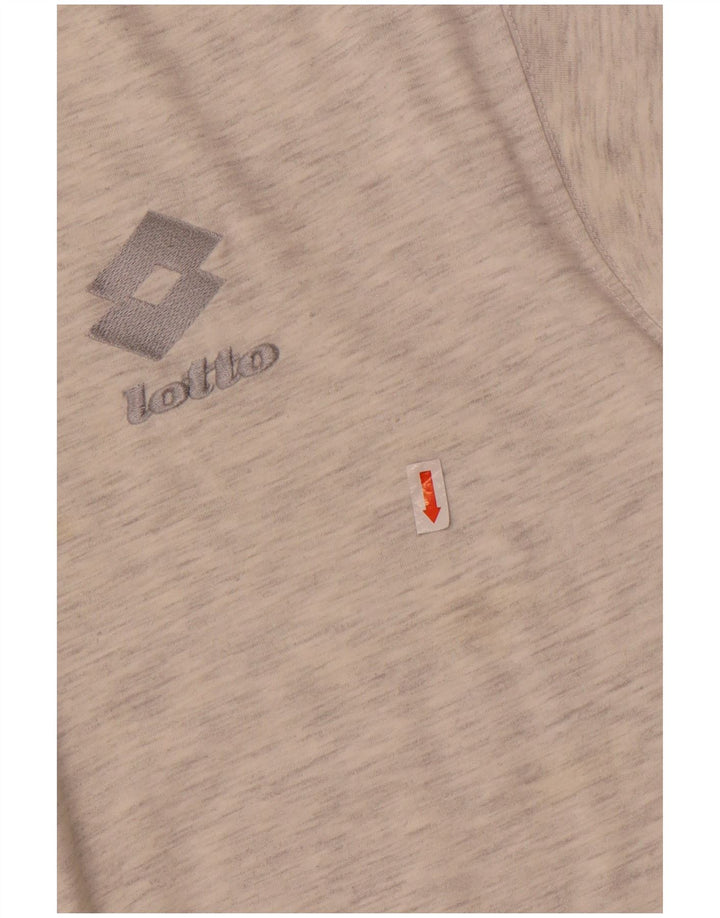 Camiseta masculina gráfica Lotto Top cinza médio manchado