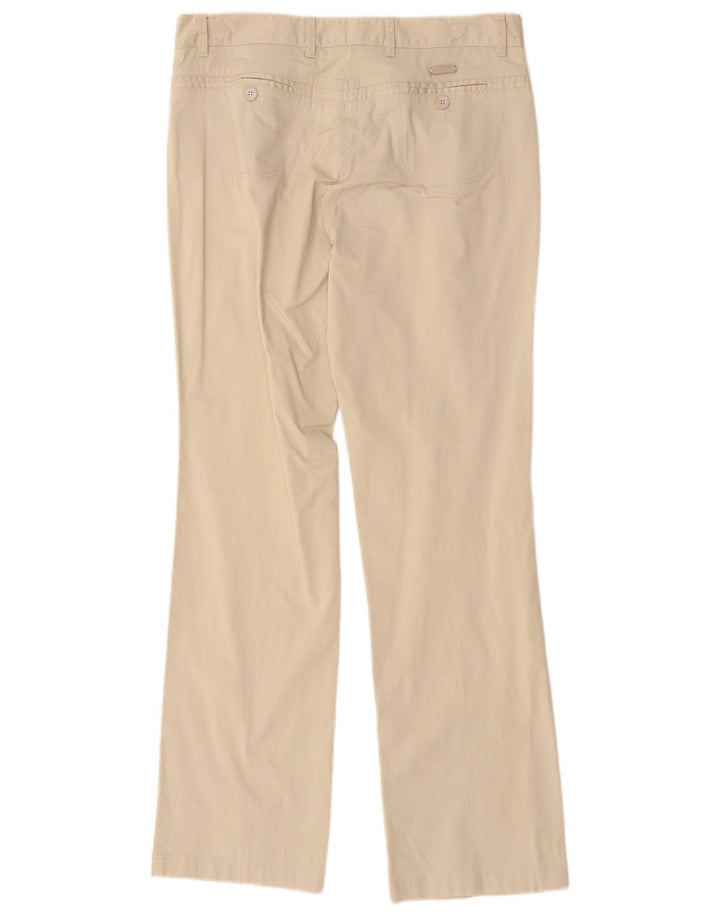 Calça casual feminina Paul & Shark com bootcut IT 44 médio W32 L29 bege