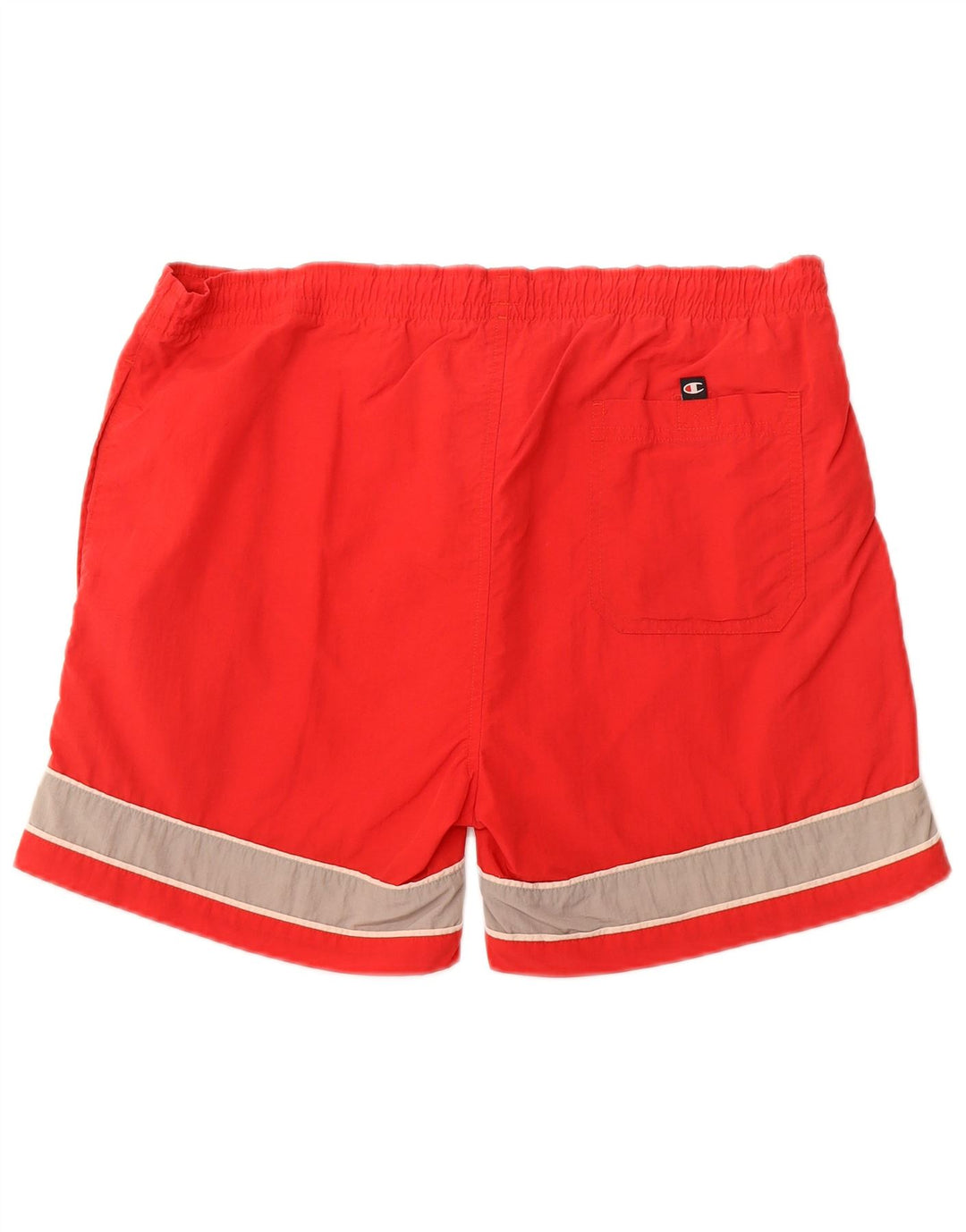 Shorts de natação masculino CHAMPION grande bloco colorido vermelho