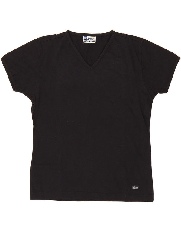 Camiseta feminina ASICS UK 14 médio algodão preto