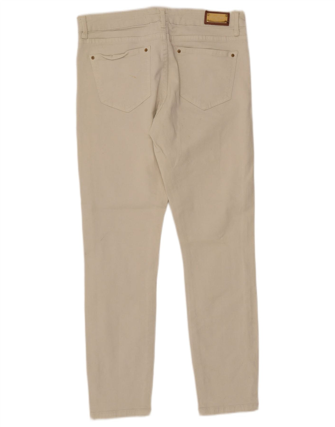 Calça feminina casual slim Zara UE 38 pequena W28 L26 branco