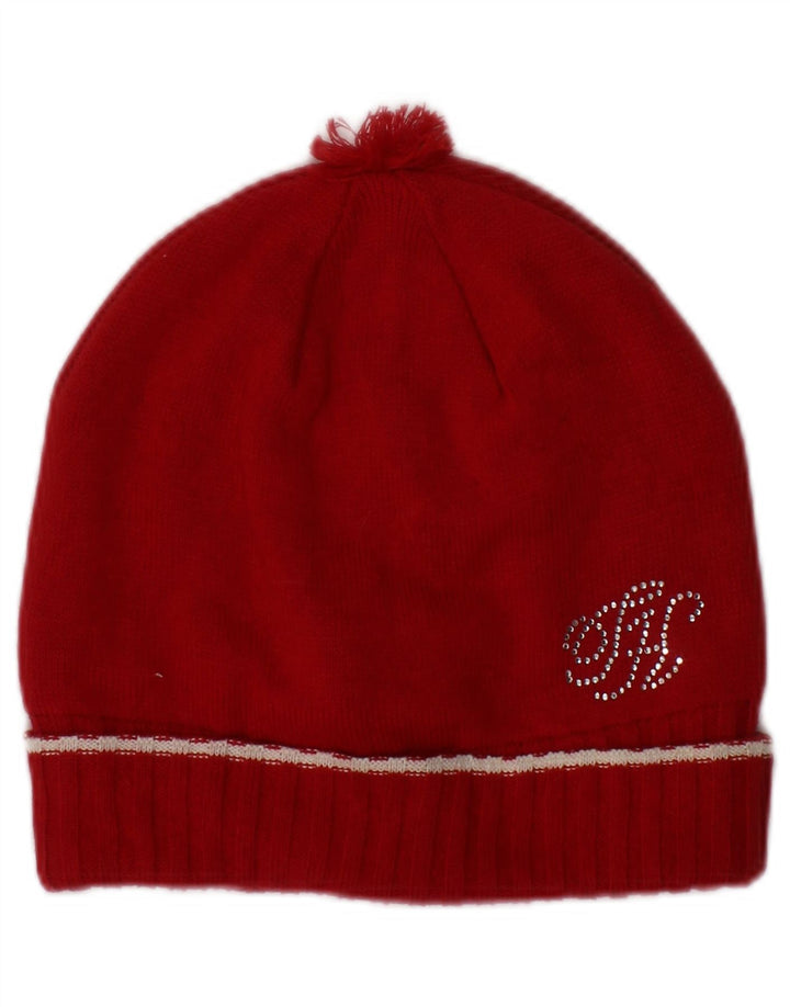 Gorro feminino Tommy Hilfiger em malha grande/GG de algodão vermelho