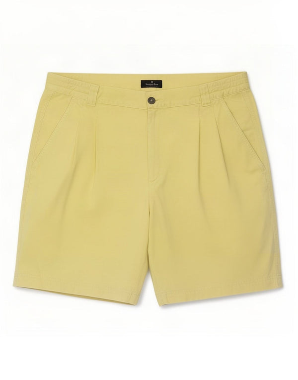 Ermenegildo Zegna Mens Chino Shorts IT 52 XL W34 Algodão Amarelo